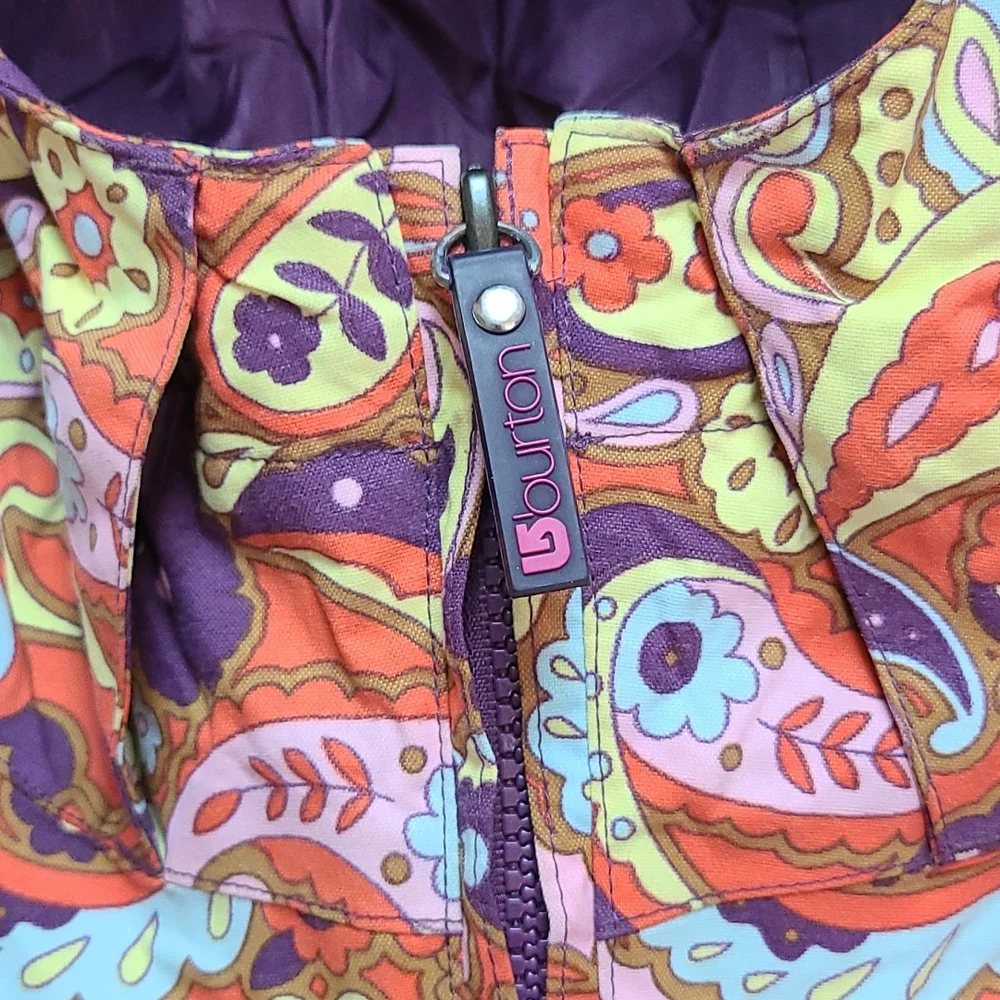Burton retro paisley ski snow jacket